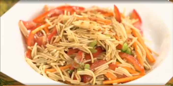 Вермишель с овощами