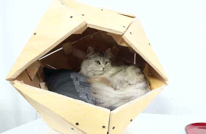 Домик для кошки из фанеры