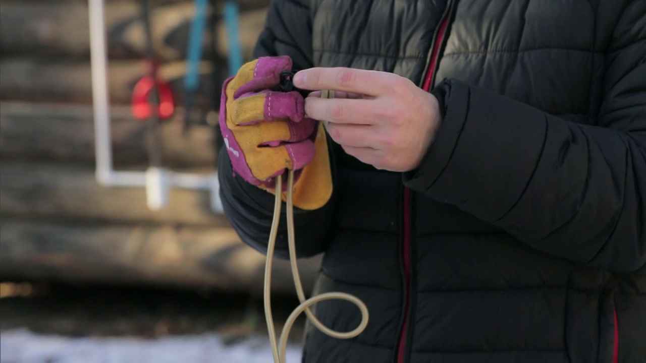 Способ № 2. Колем дрова с помощью цепи