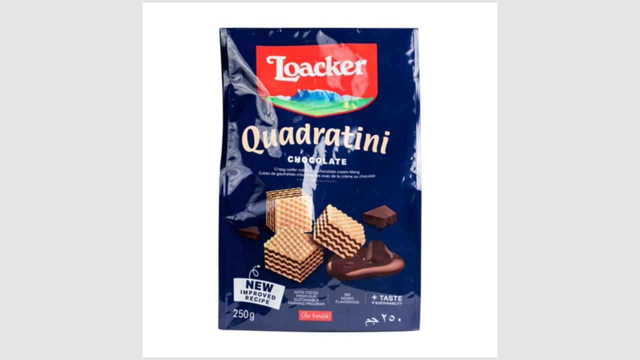Вафли Loacker «Квадратини» с шоколадной начинкой (74% кремовой начинки)